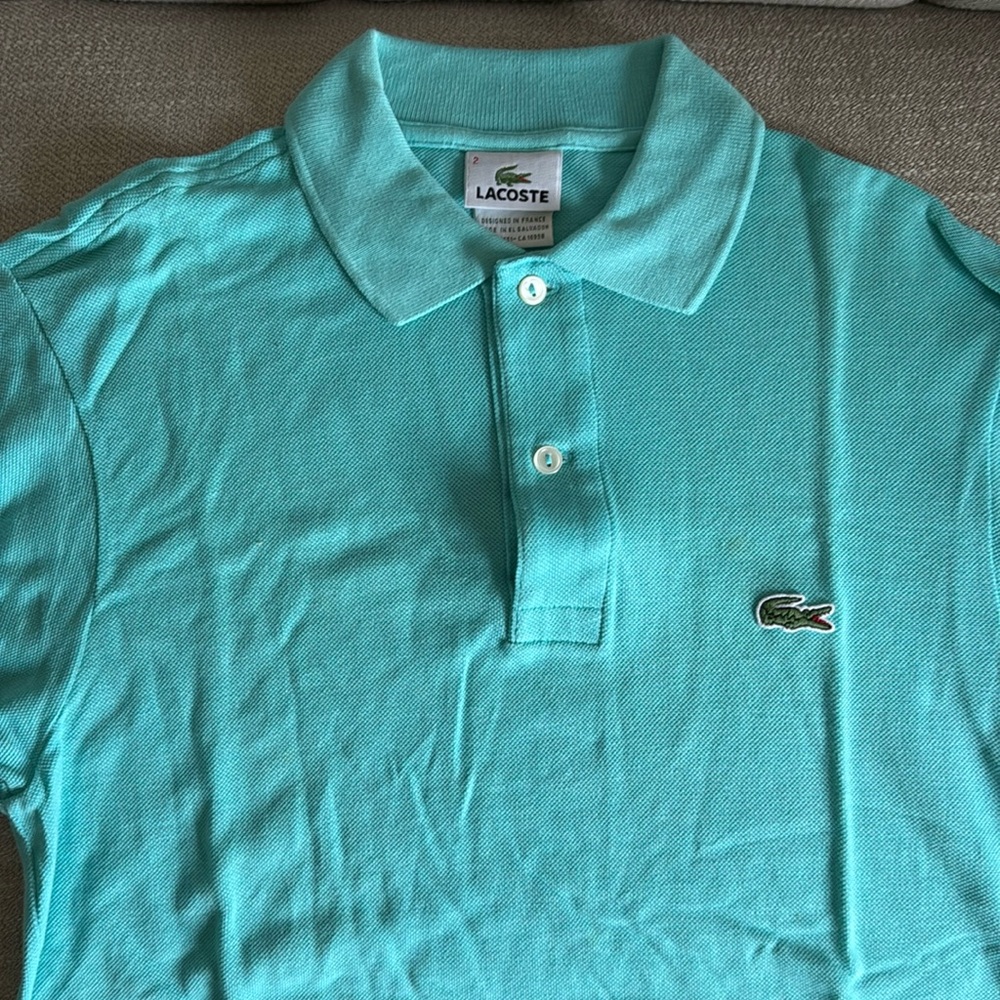 LACOSTE ORIGINAL L.12.12 PETIT PIQUÉ COTTON POLO | SIZE 2 (XS) | AQUA